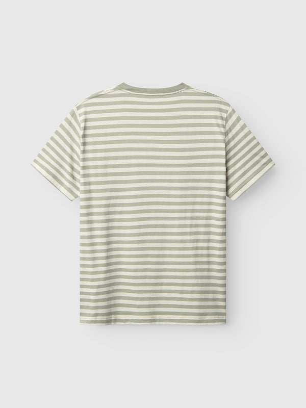 Gabba Dune Logo Stripes SS GOTS Green Stripe