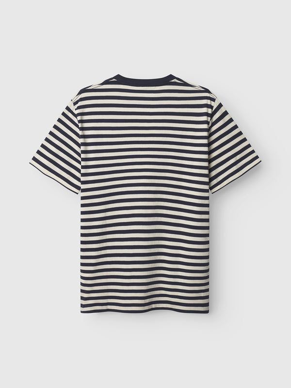Gabba Dune Logo Stripes SS GOTS Navy Stripe