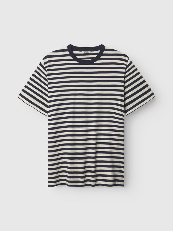 gabba Dune Logo Stripes SS GOTS Navy Stripe