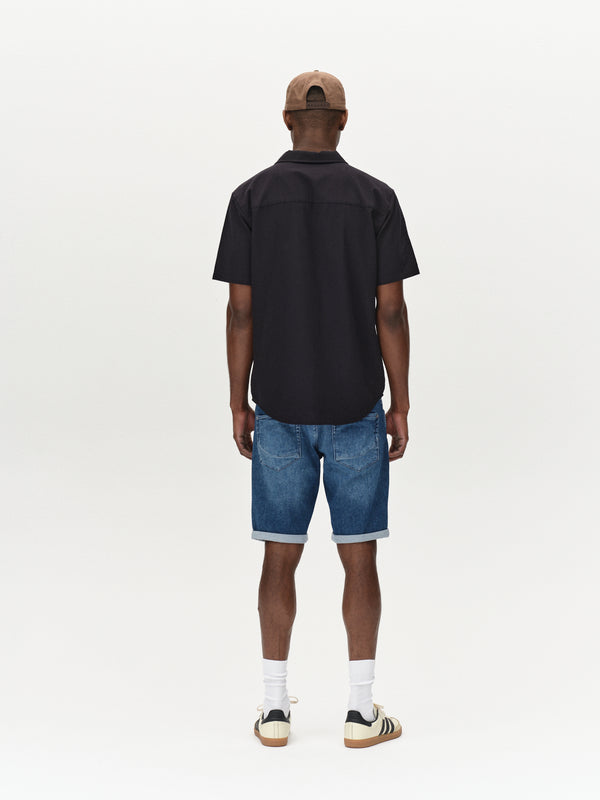 Gabba Jason K3787 SANZA Shorts Mid Blue Denim