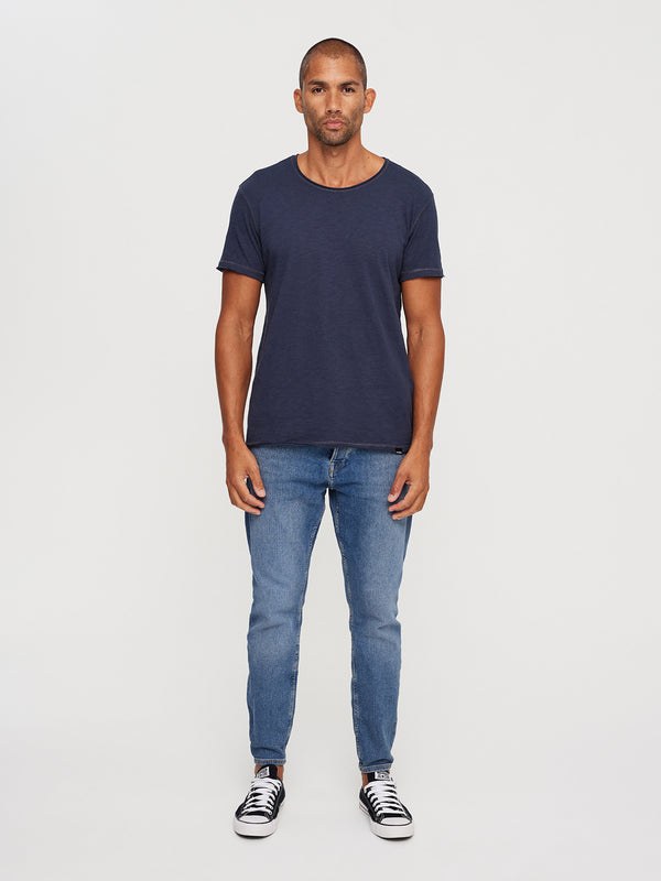 Gabba Konrad Straight Slub Tee Navy