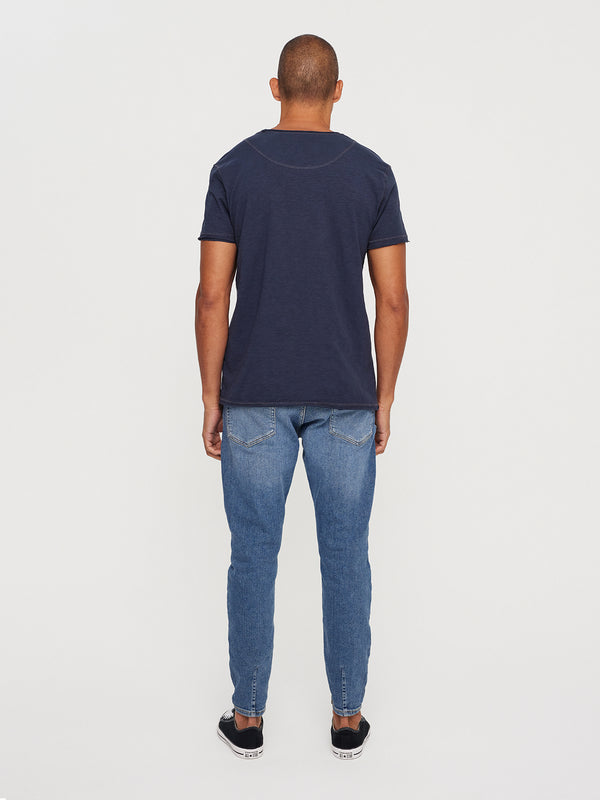 Gabba Konrad Straight Slub Tee Navy