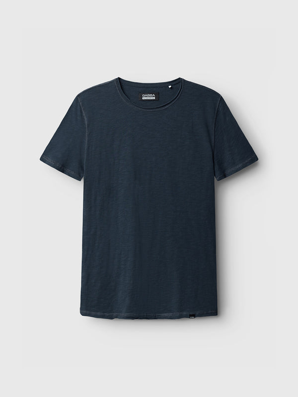 gabba Konrad Straight Slub Tee Navy