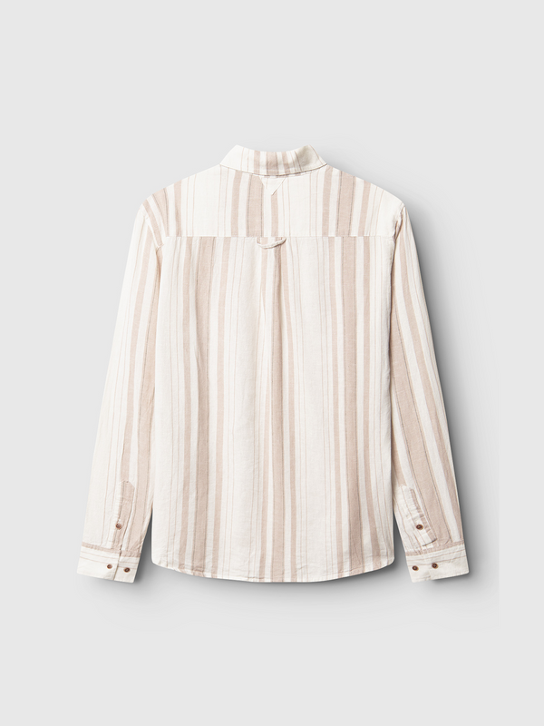 Gabba Sven Reg Lino Stripes LS Beige Stripe
