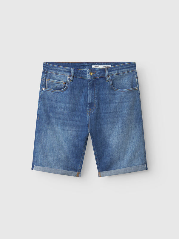 gabba Markus Selvedge Shorts Limited Mid Blue Denim