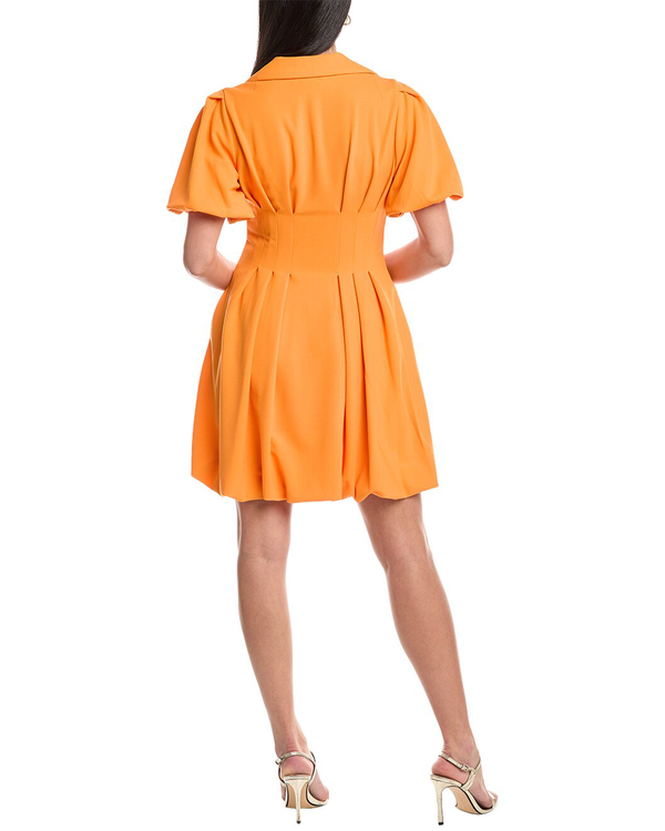 Gabby Skye MAISON TARA CREPE POINT COLLAR BUBBLE HEM MINI DRESS WITH POCKETS MANGO