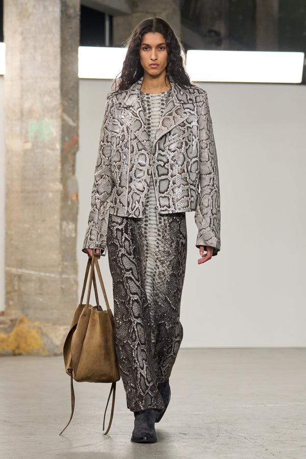 Gabriela Hearst Aalia Knit Maxi Dress In Greyscale Cashmere Silk