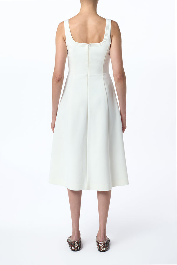 Gabriela Hearst Adaline Midi Dress In Ivory Soft Wool