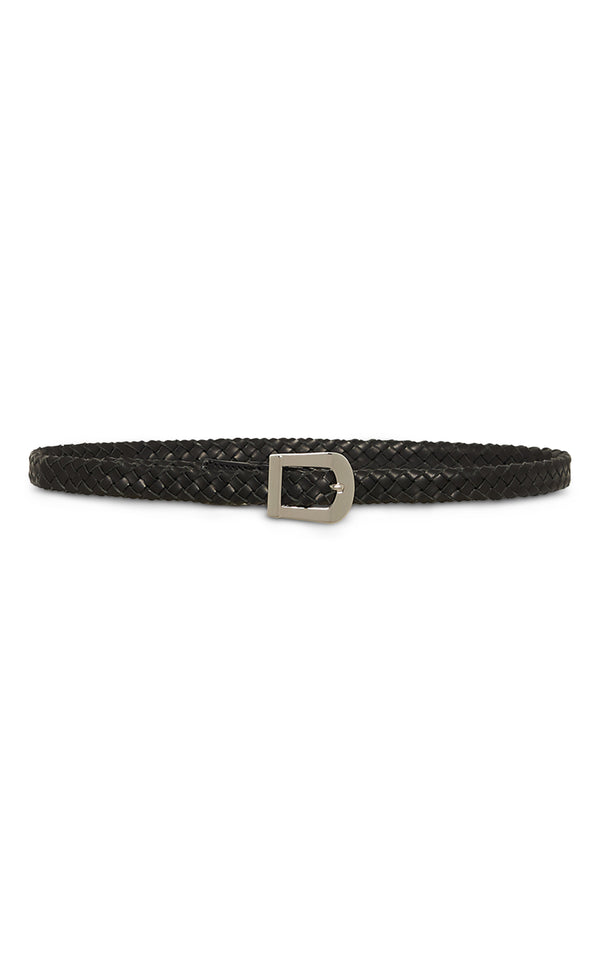 gabriela hearst Adler Braided Belt in Black Leather