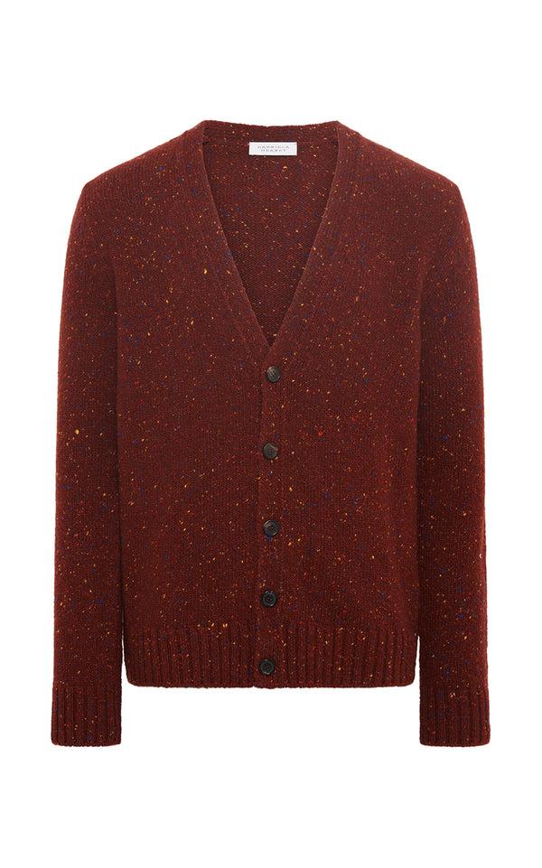 gabriela hearst Ailis Knit Cardigan in Burnt Sienna Cashmere