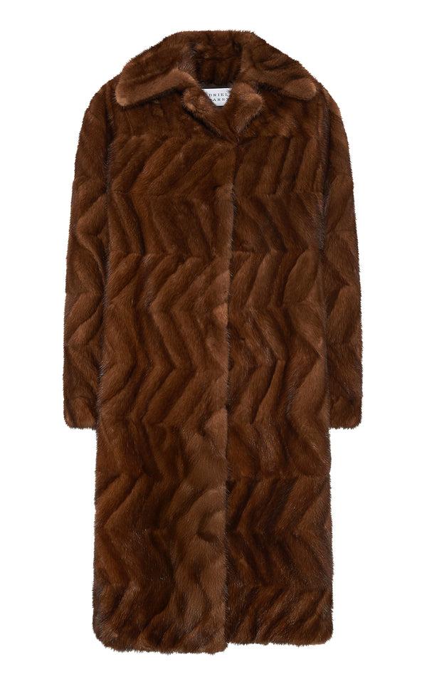 gabriela hearst Andal Coat in Mahogany Recycled Mink Fur gabriela hearst Andal Coat in Mahogany Recycled Mink Fur