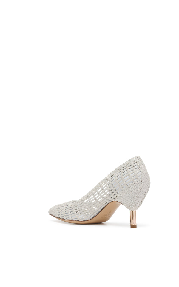 Gabriela Hearst Andres Braided Pump In Pearlized White Leather