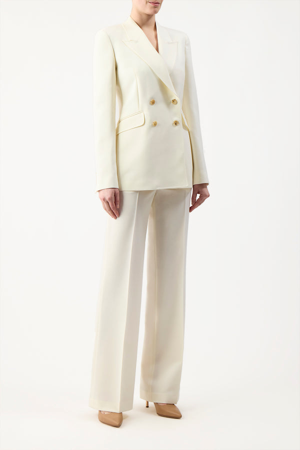 Gabriela Hearst Angela Blazer In Ivory Sportswear Wool