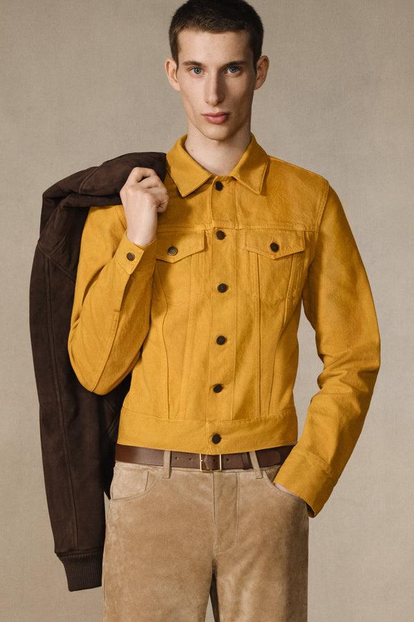 Gabriela Hearst Anthony Five Pocket Pant In Camel Suede