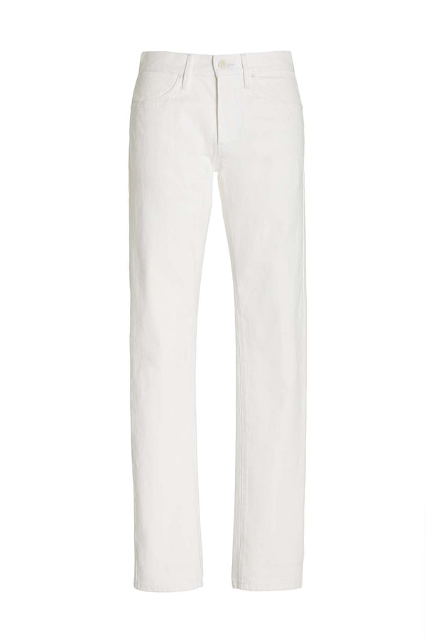 gabriela hearst Anthony Five Pocket Pant in Ivory Organic Cotton Denim