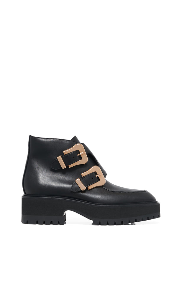 gabriela hearst Apollo Platform Ankle Boot in Black Leather
