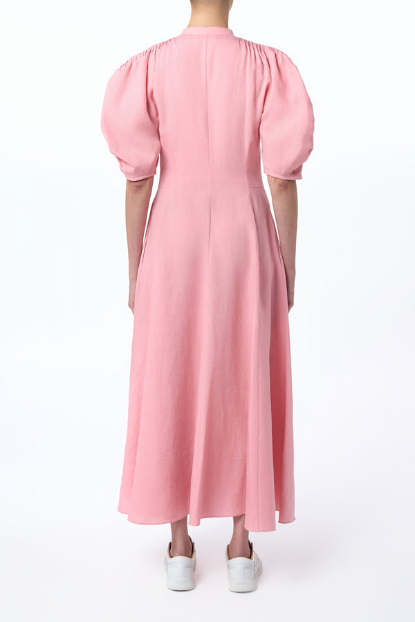 Gabriela Hearst Arabella Shirtdress In Rosa Aloe Linen