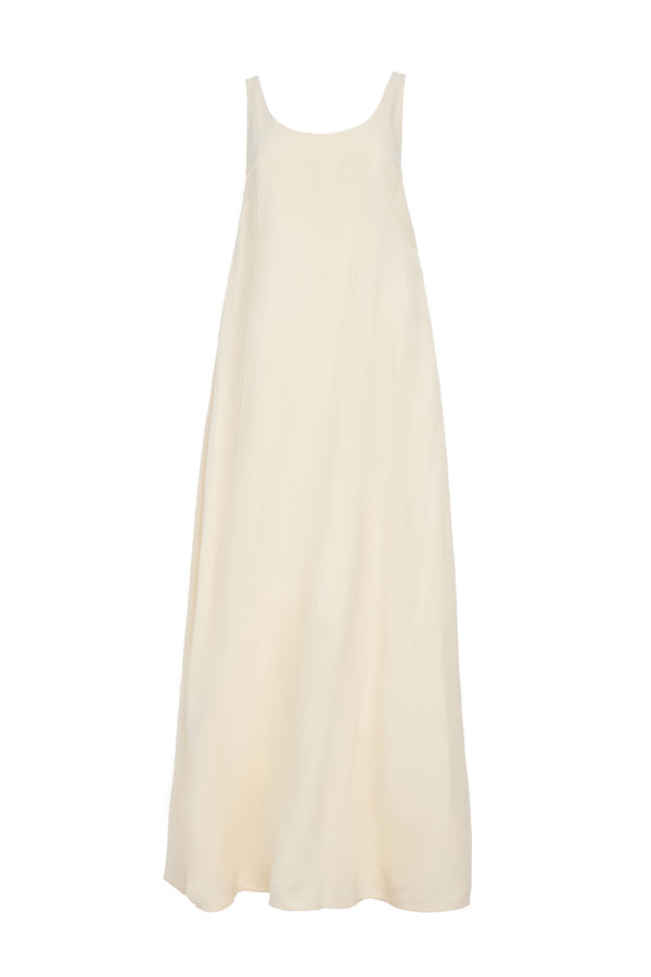 gabriela hearst Aras Maxi Dress in Ivory Linen Silk