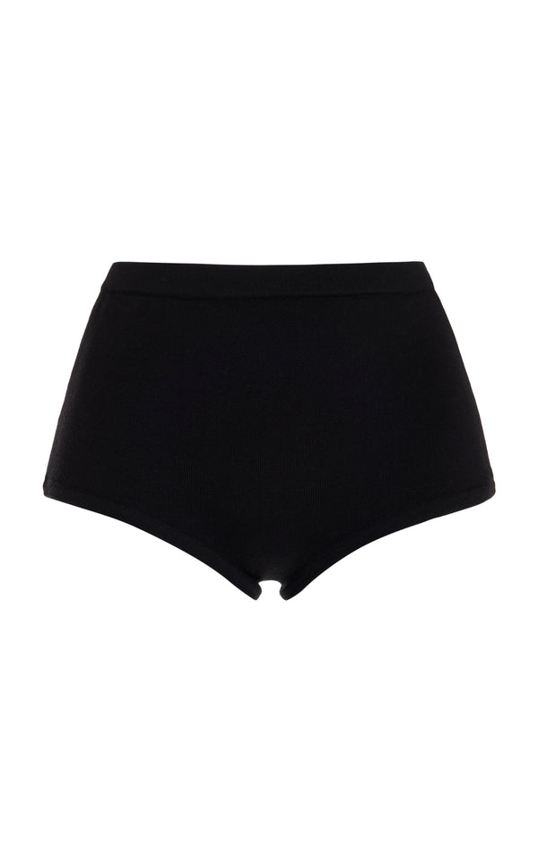 gabriela hearst Aris Knit Short in Black Merino Wool