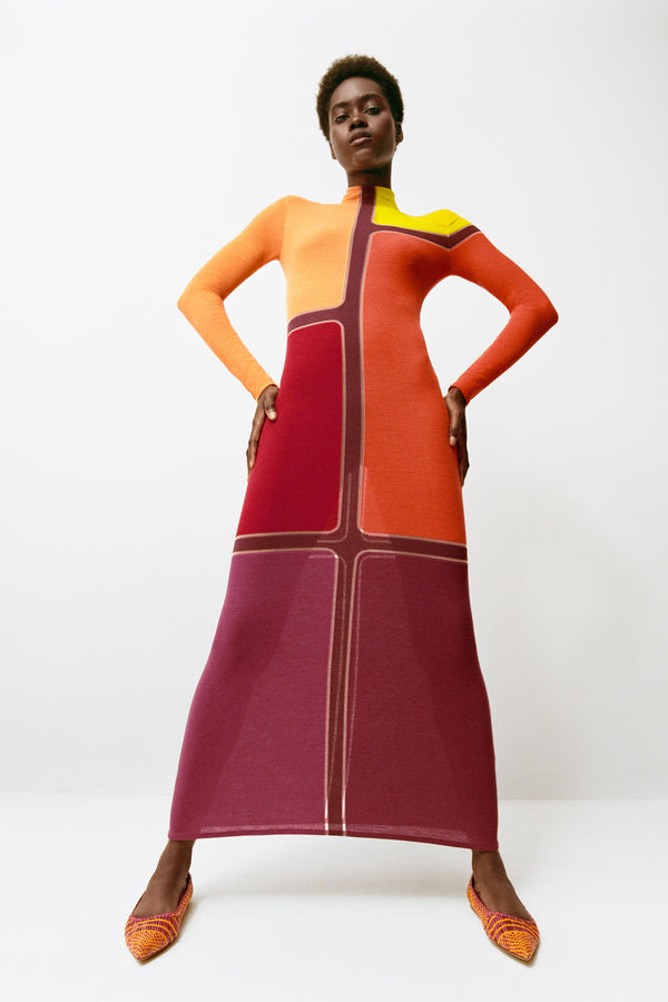 Gabriela Hearst Aurora Braided Flat Shoe In Pink Multi Leather