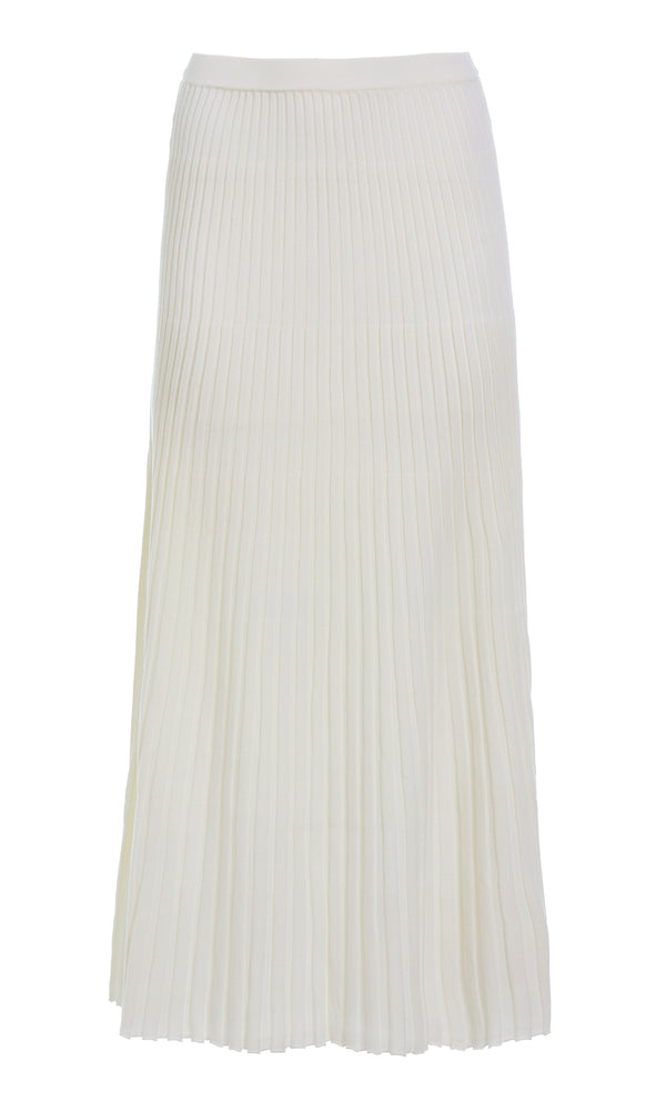 gabriela hearst Aurora Knit Maxi Skirt in Ivory Merino Wool