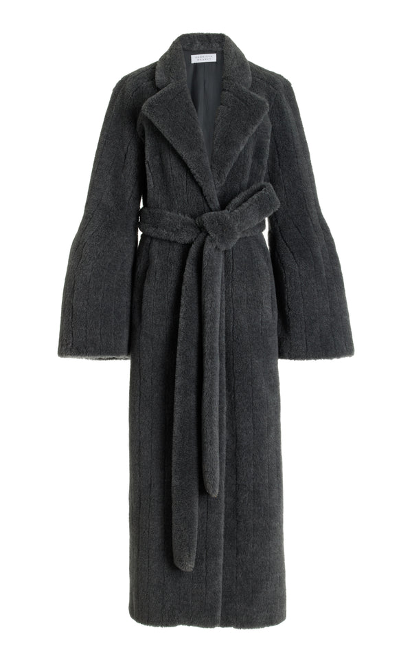 gabriela hearst Barring Coat in Dark Grey Virgin Wool Silk Cashmere Fur