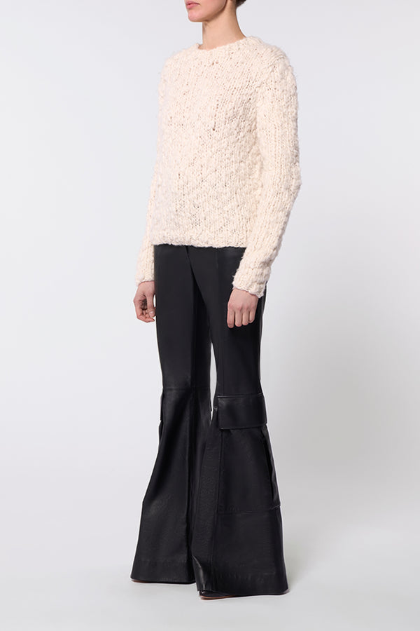 Gabriela Hearst Bate Cargo Pant In Black Nappa Leather
