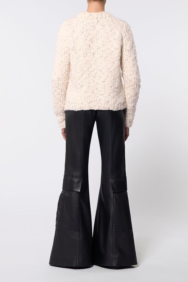 Gabriela Hearst Bate Cargo Pant In Black Nappa Leather
