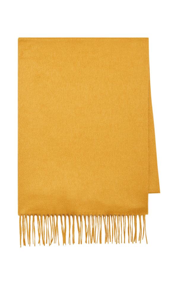 gabriela hearst Blaine Fringe Scarf in Golden Birch Brushed Silk Cashmere