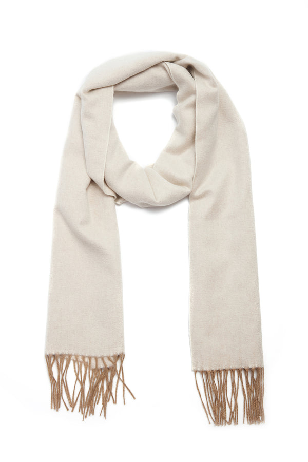 Gabriela Hearst Blaine Fringe Scarf In Ivory Melange Brushed Silk Cashmere