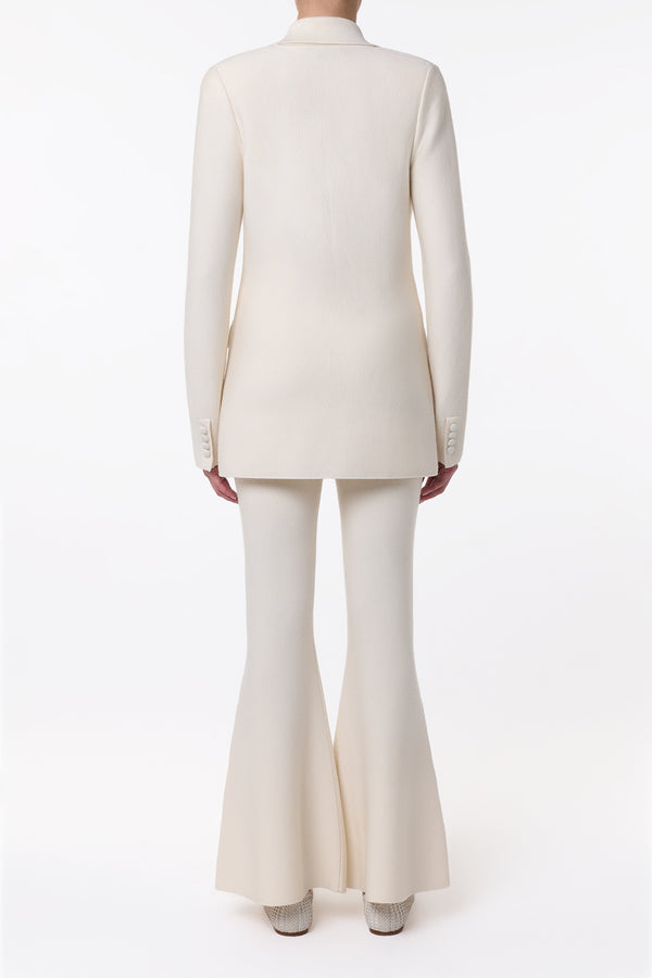 Gabriela Hearst Bowen Knit Jacket In Ivory Merino Wool Cashmere