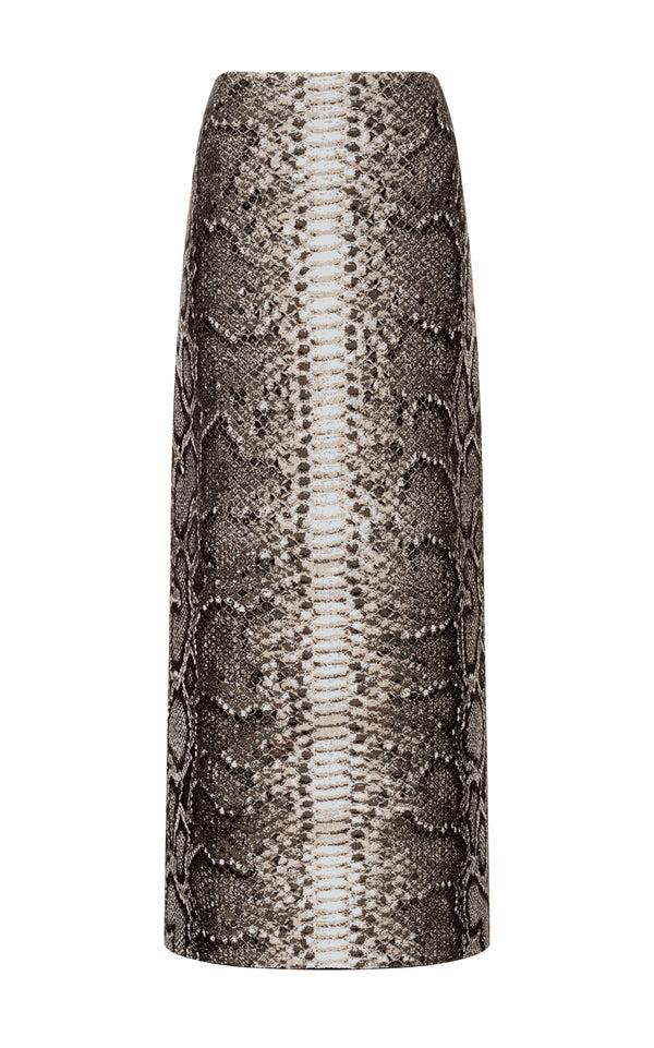gabriela hearst Bragi Knit Maxi Skirt in Greyscale Cashmere Silk