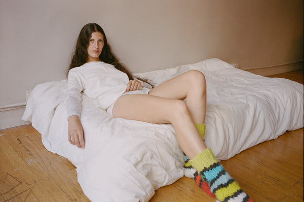 Gabriela Hearst Bray Knit Socks In Multi Welfat Cashmere