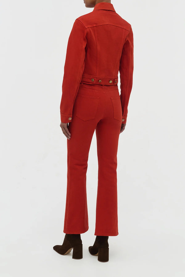 Gabriela Hearst Bronte Jacket In Antelope Orange Recycled Cotton Denim