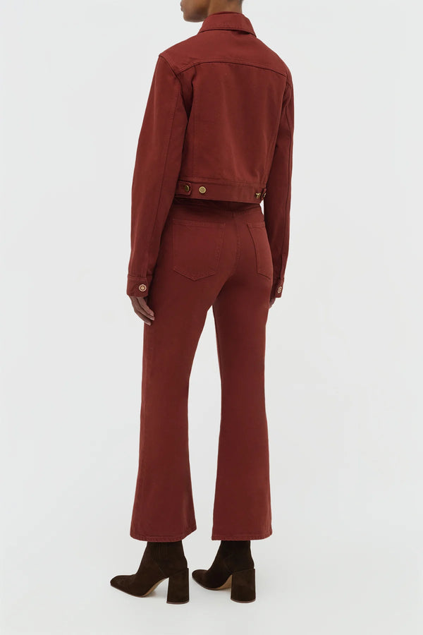 Gabriela Hearst Bronte Jacket In Burnt Sienna Recycled Cotton Denim