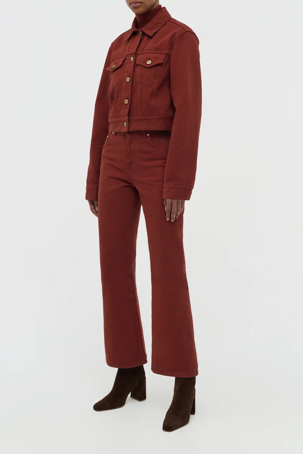 Gabriela Hearst Bronte Jacket In Burnt Sienna Recycled Cotton Denim