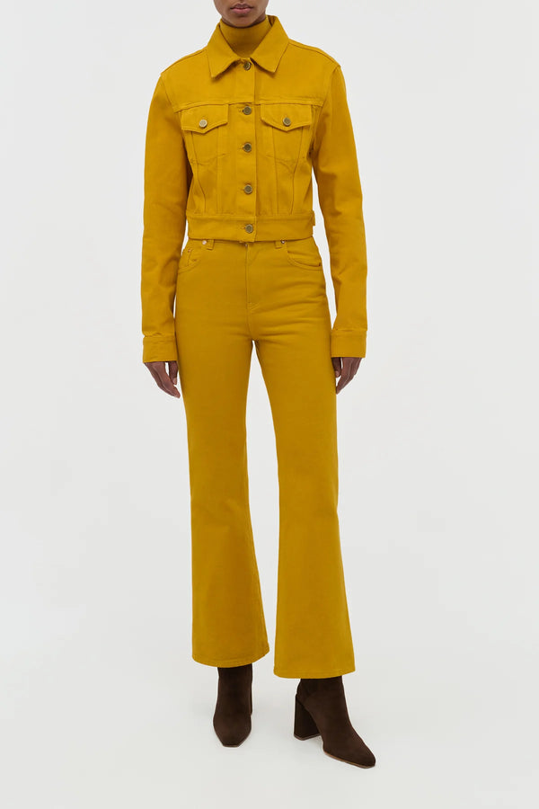 Gabriela Hearst Bronte Jacket In Golden Birch Recycled Cotton Denim