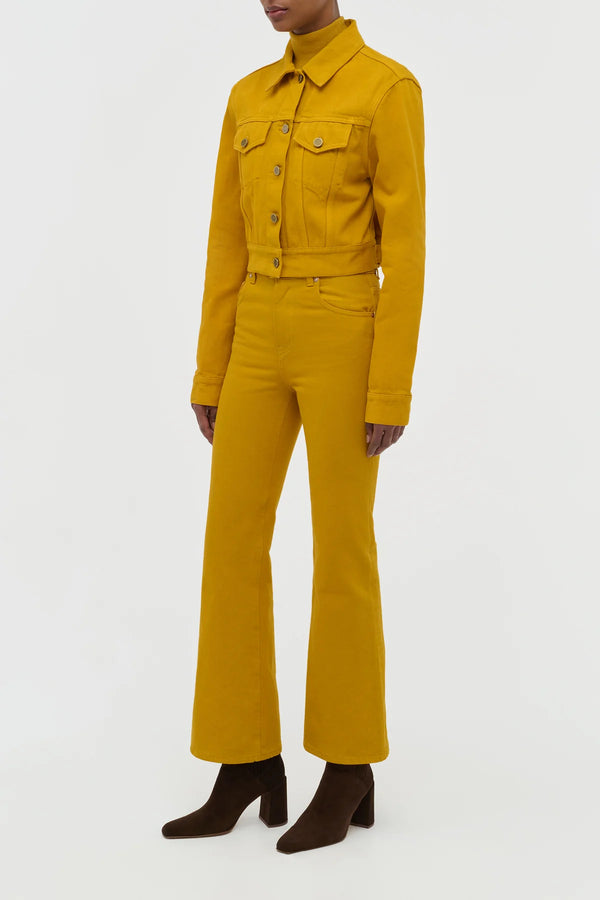 Gabriela Hearst Bronte Jacket In Golden Birch Recycled Cotton Denim