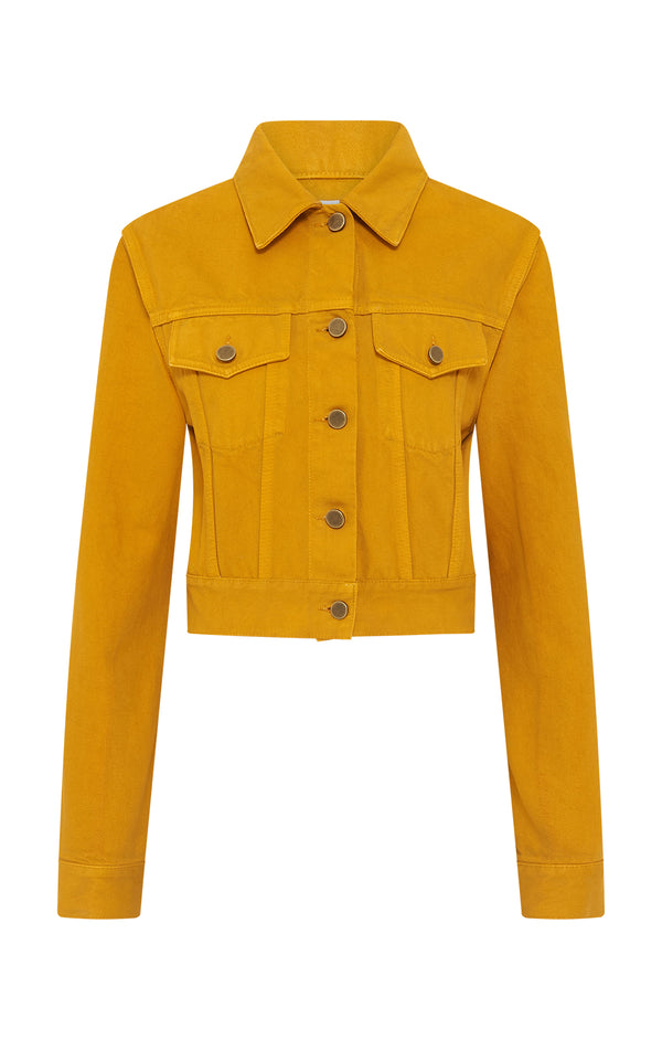 gabriela hearst Bronte Jacket in Golden Birch Recycled Cotton Denim