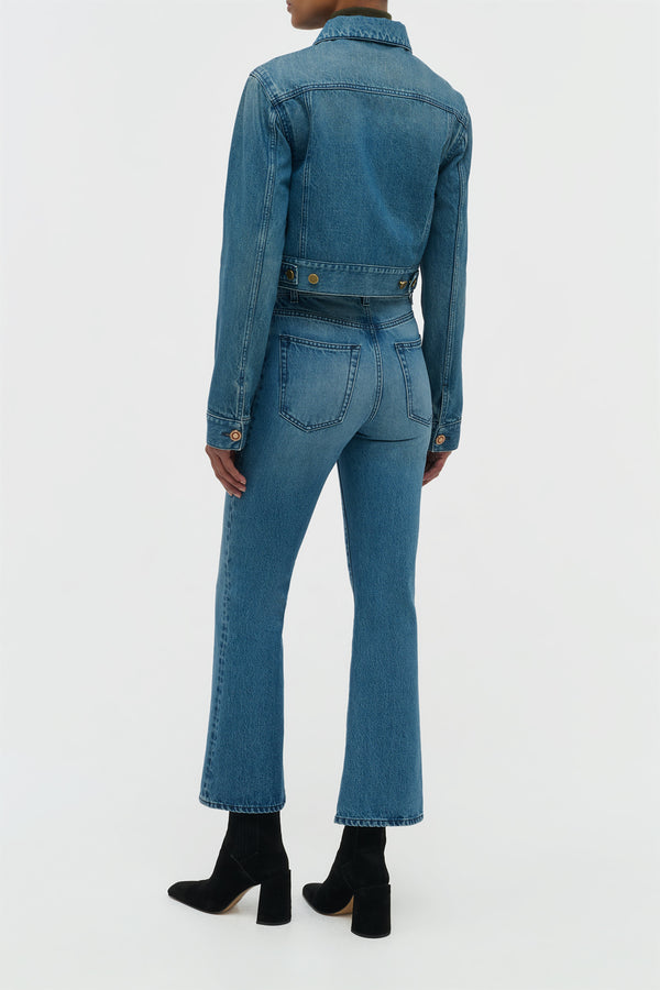 Gabriela Hearst Bronte Jacket In Uruguayan Blue Recycled Cotton Denim