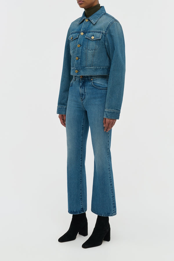 Gabriela Hearst Bronte Jacket In Uruguayan Blue Recycled Cotton Denim