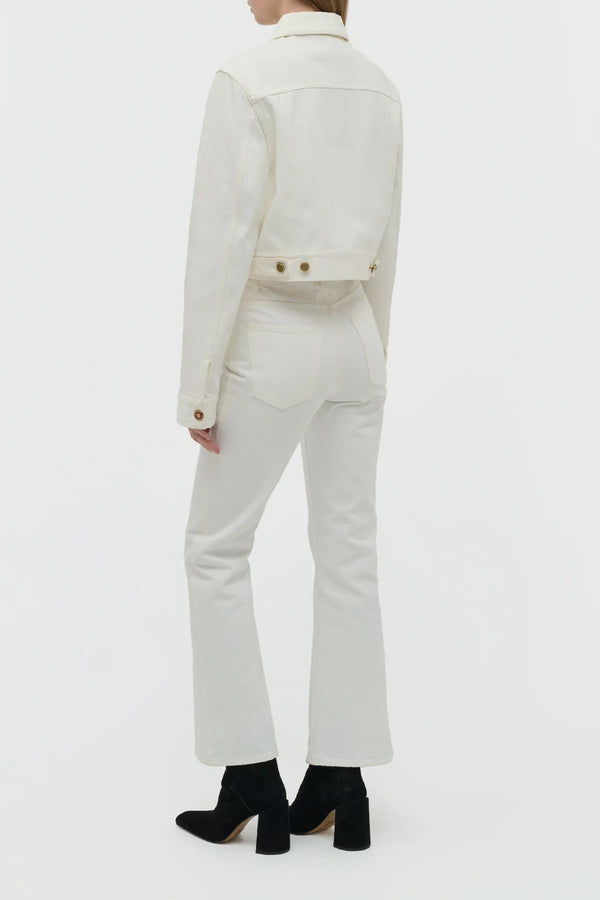 Gabriela Hearst Bronte Jacket In White Recycled Cotton Denim