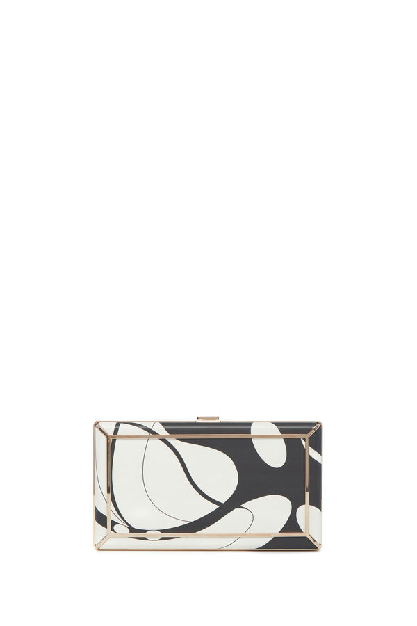 gabriela hearst Callas Clutch in Black & Ivory Nappa Leather