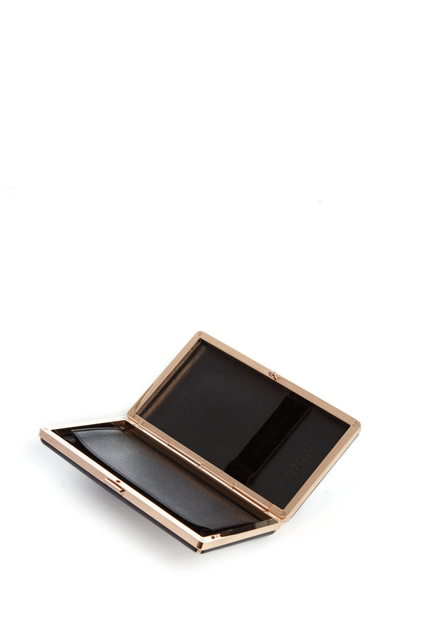 Gabriela Hearst Callas Clutch In Navy & Ivory Nappa Leather