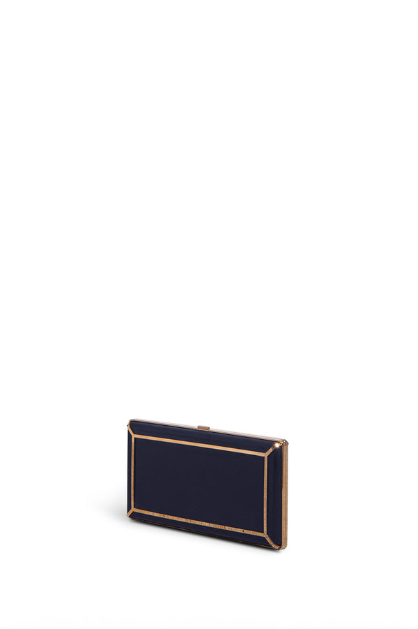 Gabriela Hearst Callas Clutch In Navy Nappa Leather