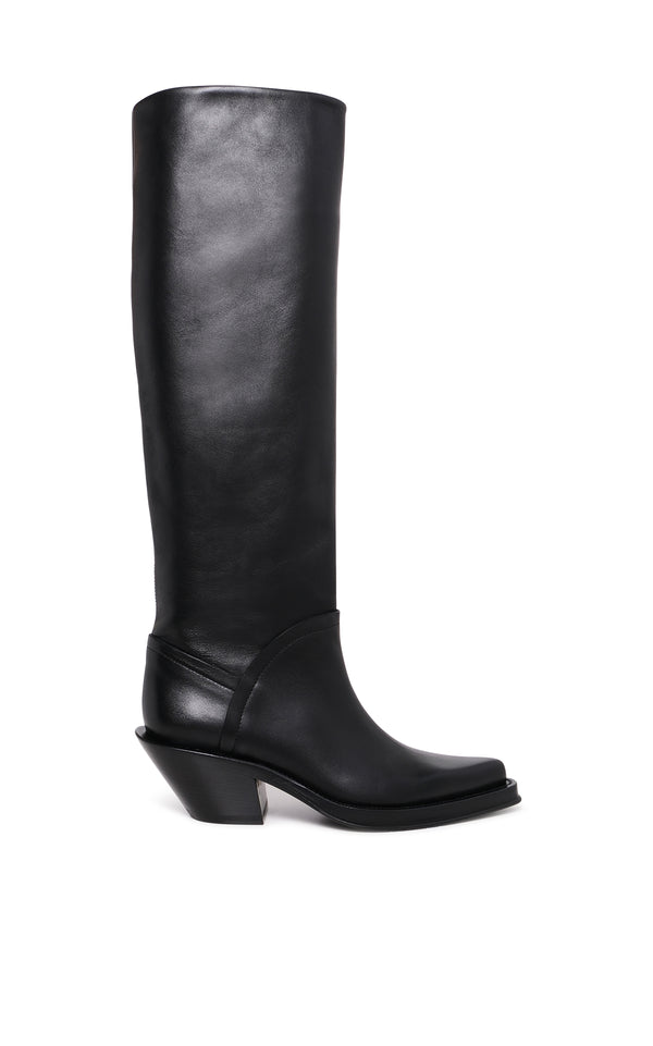 gabriela hearst Camero Knee-High Cowboy Boot in Black Leather