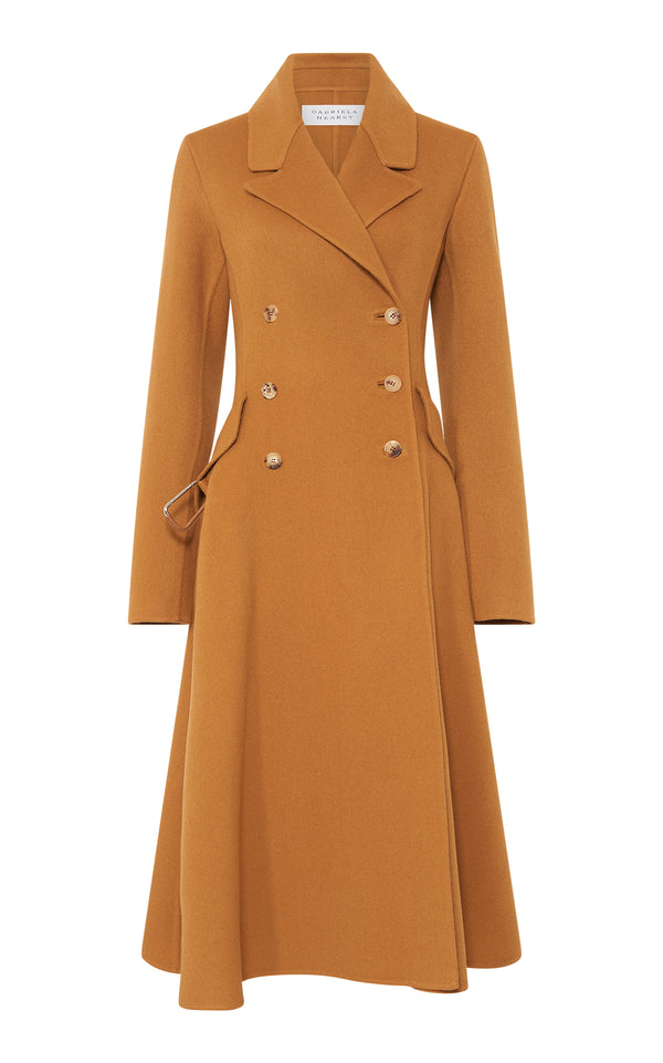 gabriela hearst Cantwell Coat in Yellow Ochre Double-Face Recycled Cashmere gabriela hearst Cantwell Coat in Yellow Ochre Double-Face Recycled Cashmere