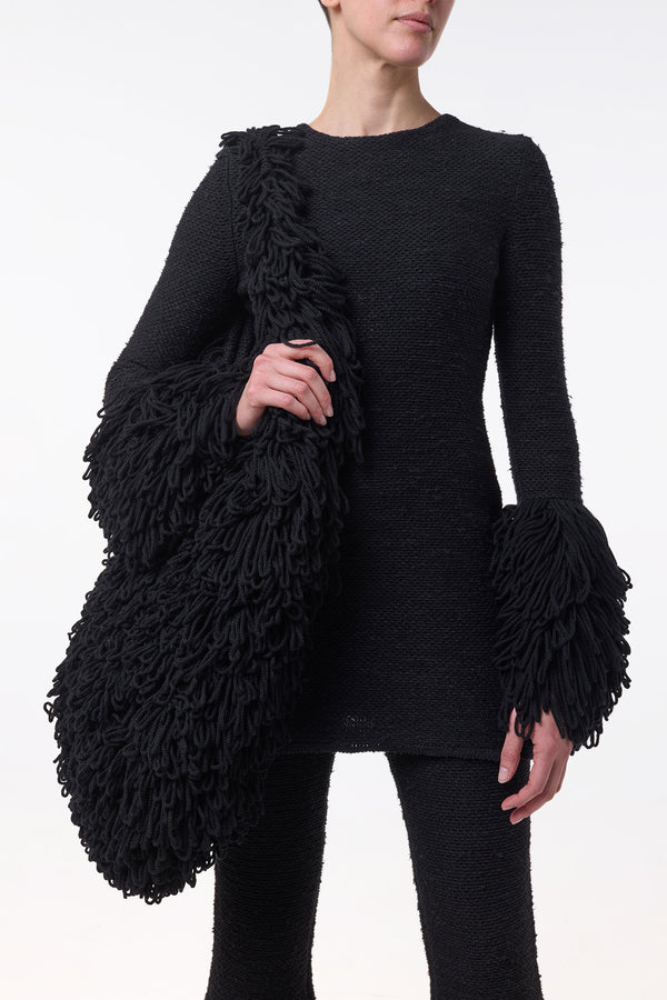 Gabriela Hearst Celeus Knit Hobo Bag In Black Cashmere Silk