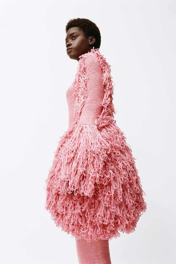 Gabriela Hearst Celeus Knit Hobo Bag In Rosa Cashmere Silk