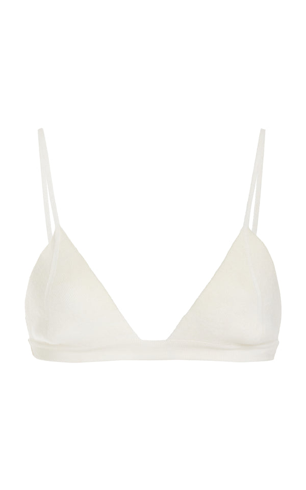 gabriela hearst Chevier Knit Bra in Ivory Merino Wool